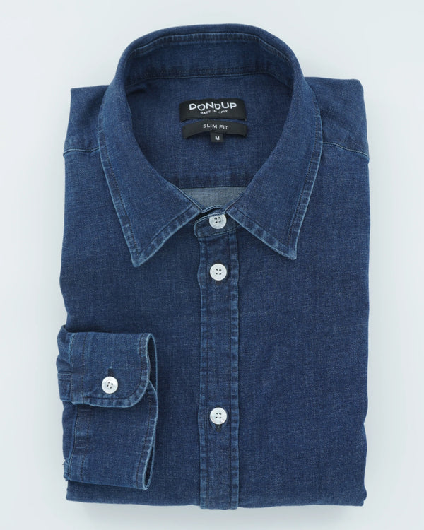 Dondup Denim Shirt Slim Fit Dark Blue
