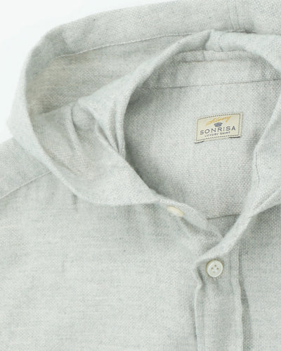 Sonrisa Shirt Hoodie Brushed Light Grey