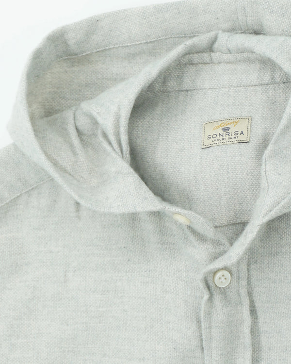 Sonrisa Shirt Hoodie Brushed Light Grey