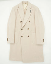 Lardini Coat Silk Cashmere Blend Cream
