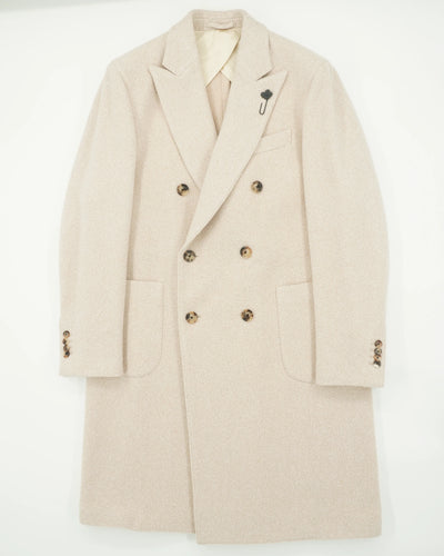 Lardini Coat Silk Cashmere Blend Cream