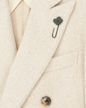 Lardini Coat Silk Cashmere Blend Cream