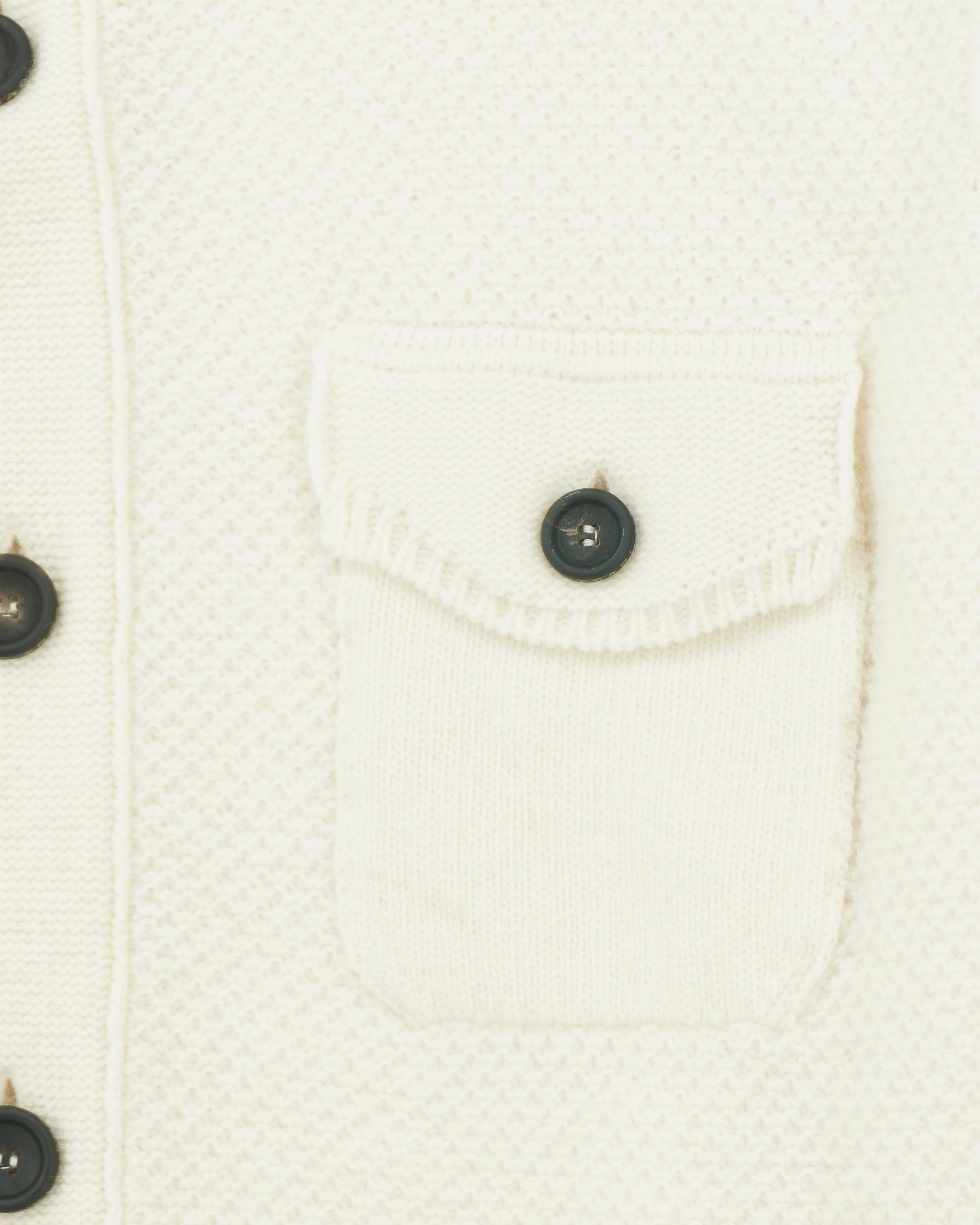 Fradi Cardigan Buttoned Wool Cream