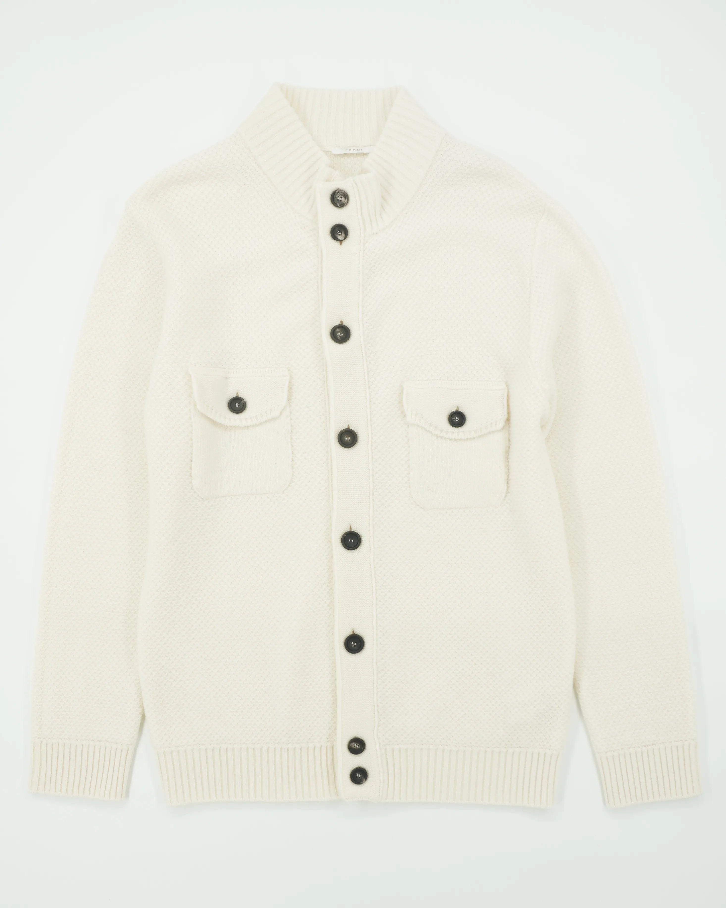 Fradi Cardigan Buttoned Wool Cream