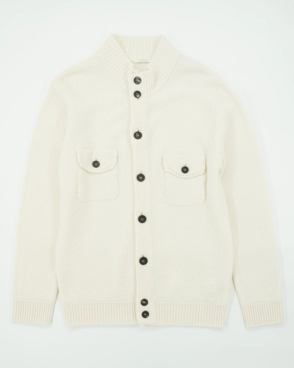 Fradi Cardigan Buttoned Wool Cream