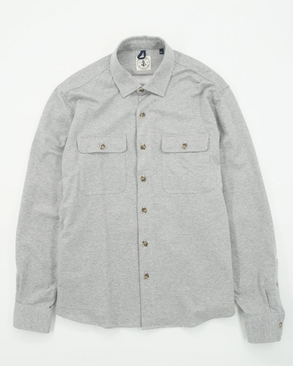 Orian Overshirt Jersey Melange Light Grey