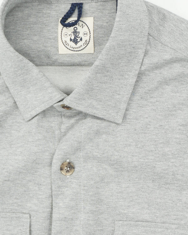 Orian Overshirt Jersey Melange Light Grey