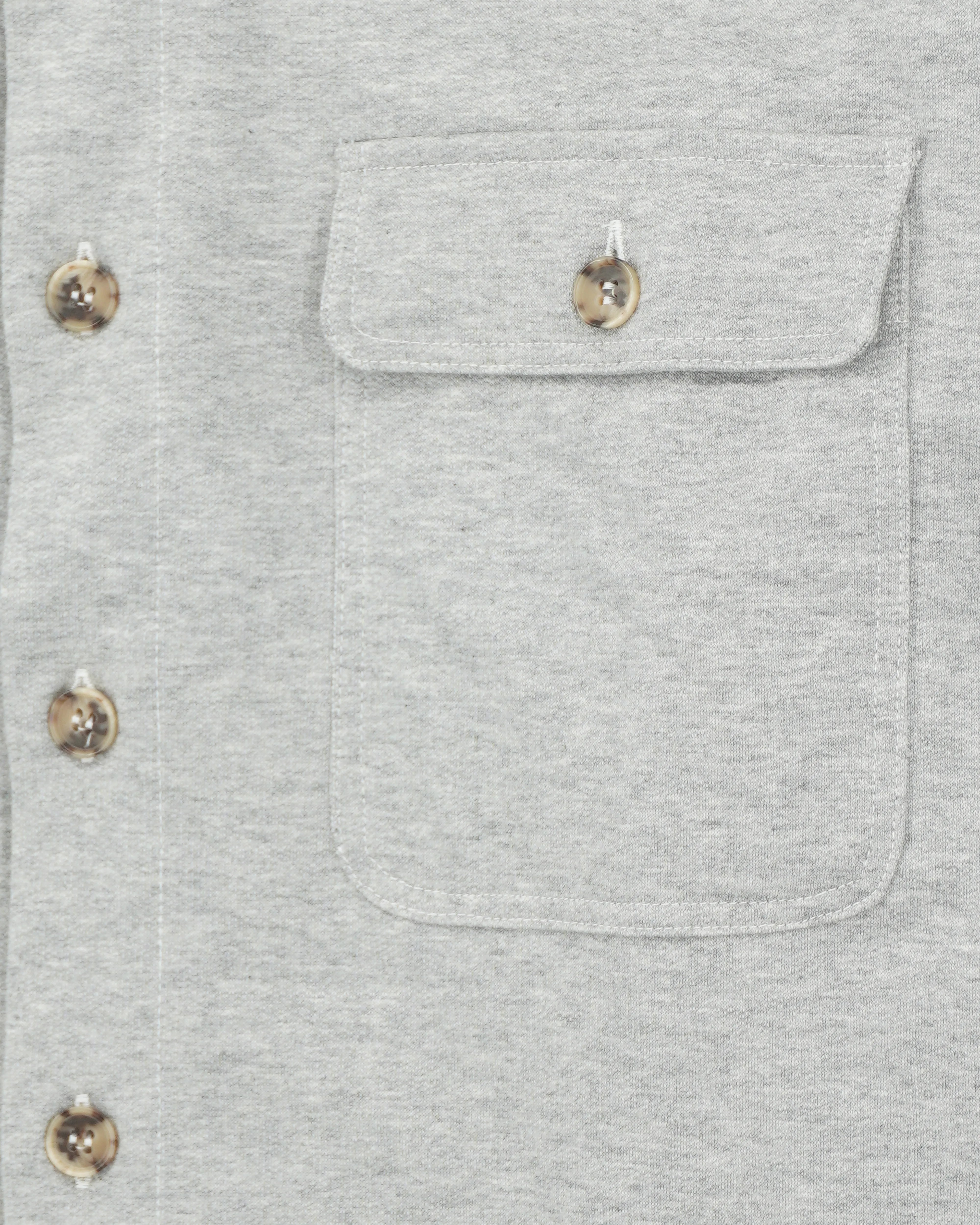 Orian Overshirt Jersey Melange Light Grey