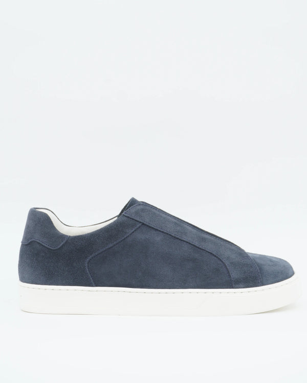Doucals Sneaker No-Lace Suede Navy