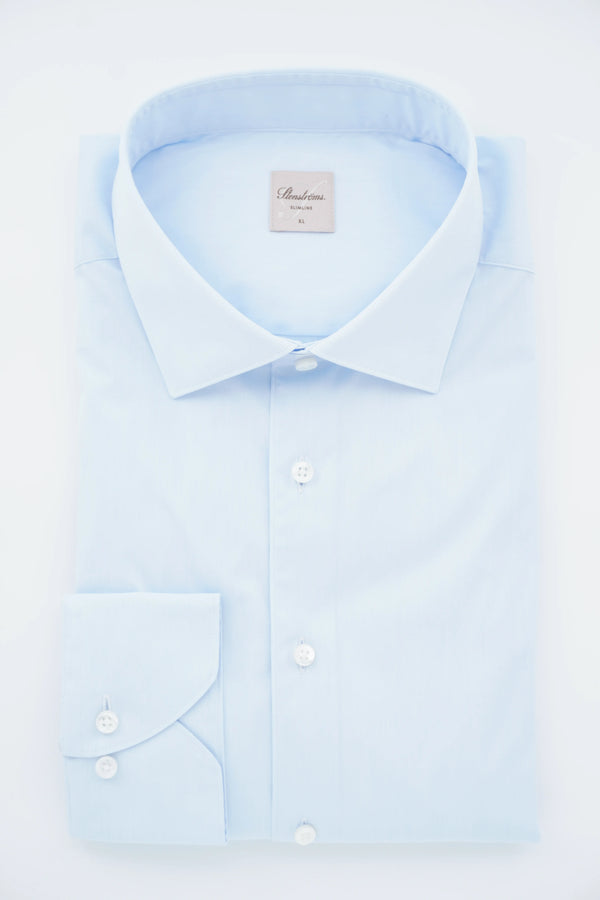 Stenströms Shirt Dress Stretch Slim Fit Light Blue