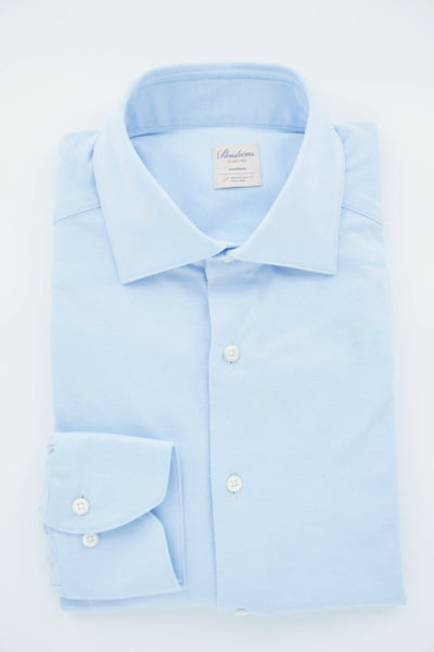 Stenströms Shirt Luxury Jersey Light Blue