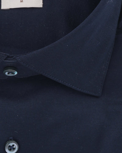 Stenströms Shirt Pure Cotton Jersey Navy