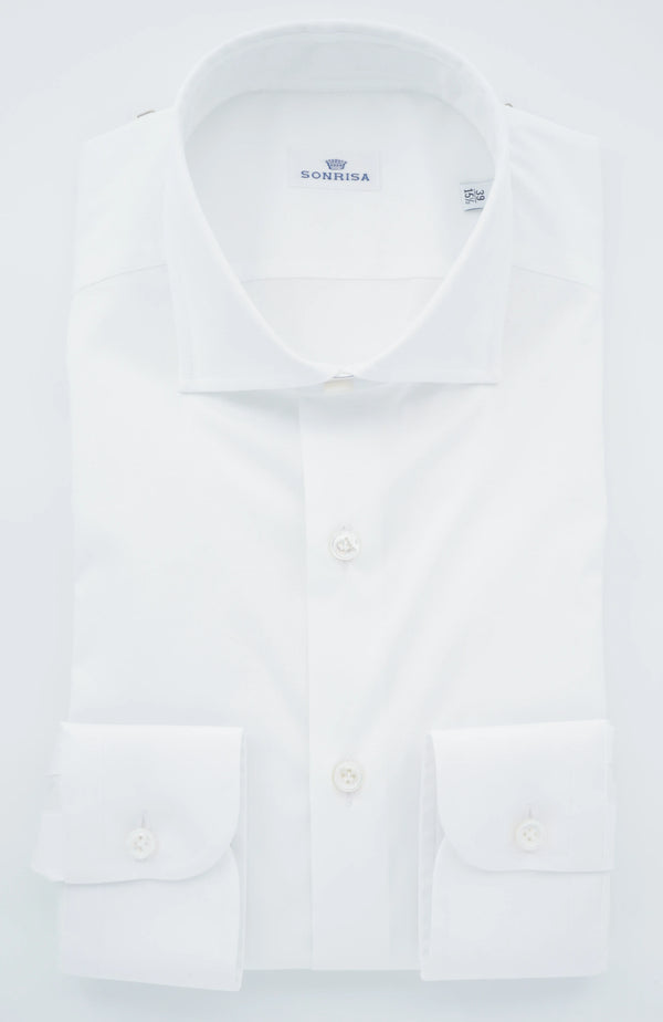 Sonrisa Shirt Dress Cotton Stretch White