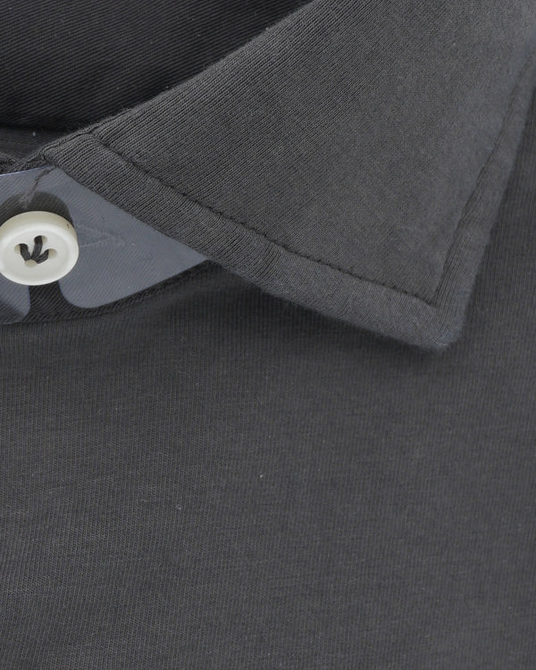 Sonrisa Shirt Washed Cotton Jersey Grey Brown