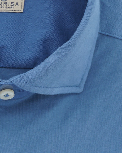 Sonrisa Shirt Washed Cotton Jersey Blue