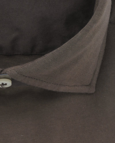 Sonrisa Shirt Washed Cotton Jersey Brown