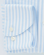 Stenströms Shirt Luxury Jersey Stripe Light Blue