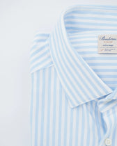 Stenströms Shirt Luxury Jersey Stripe Light Blue