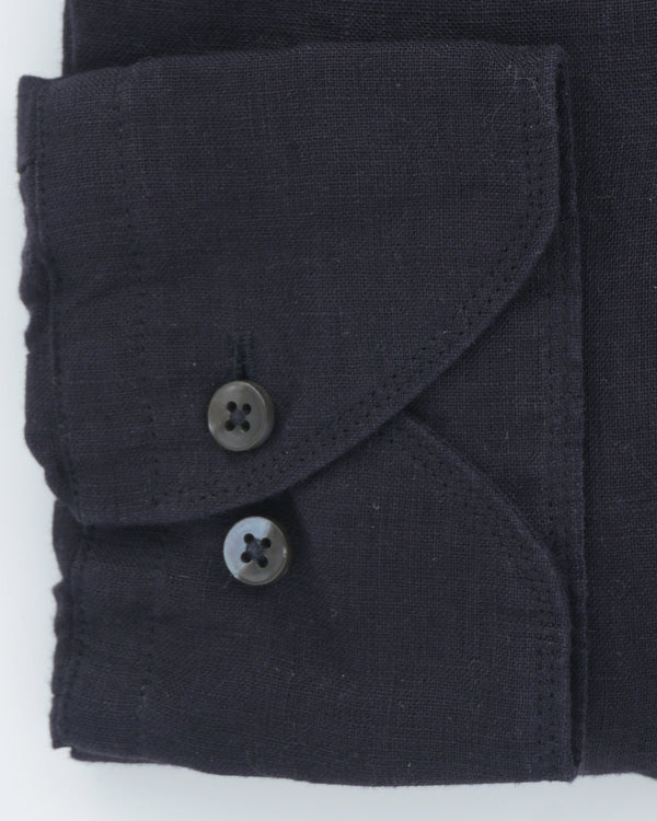 Stenströms Shirt Pure Linen Slim Fit Black