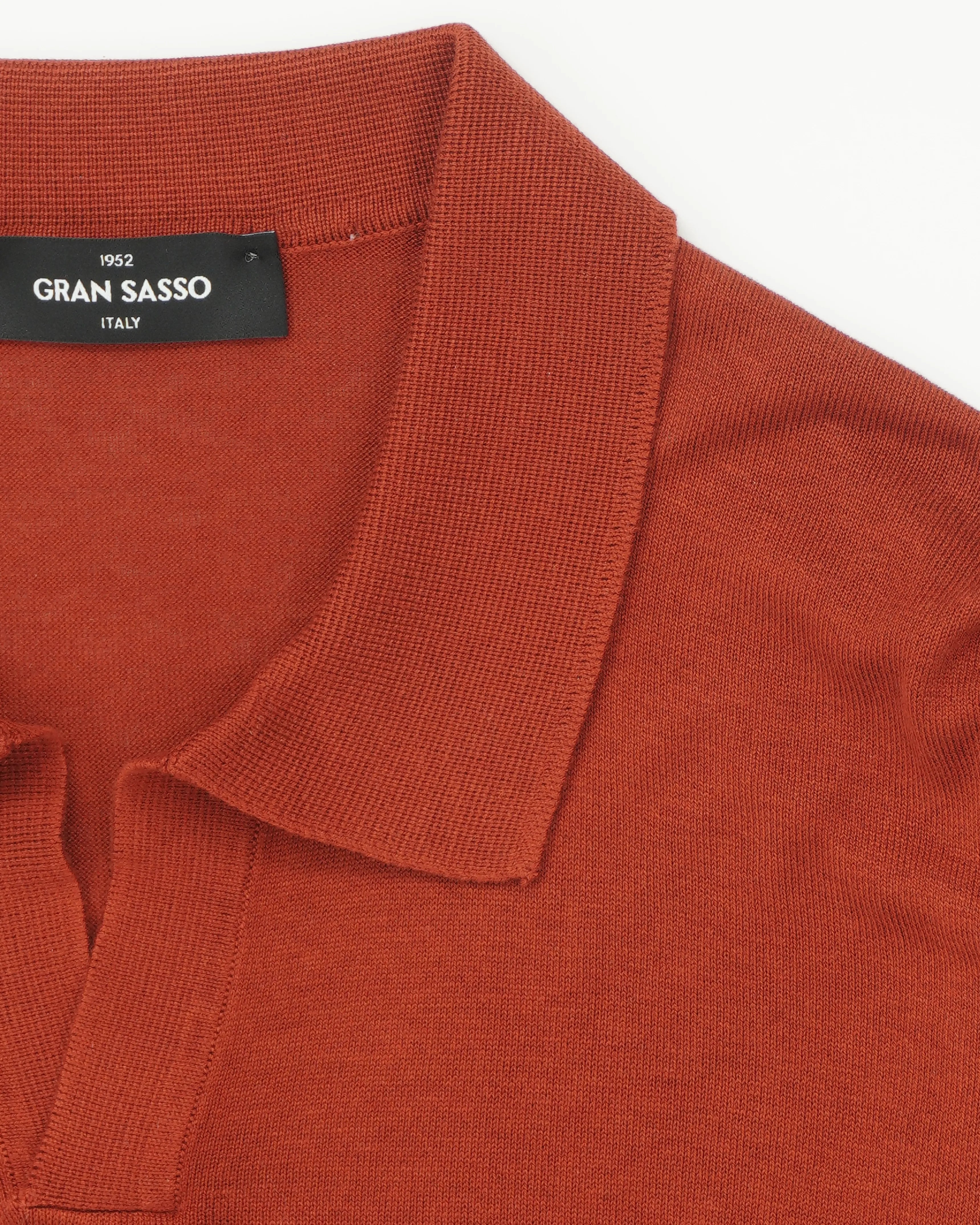 Gran Sasso Polo Shirt Pure Silk Red