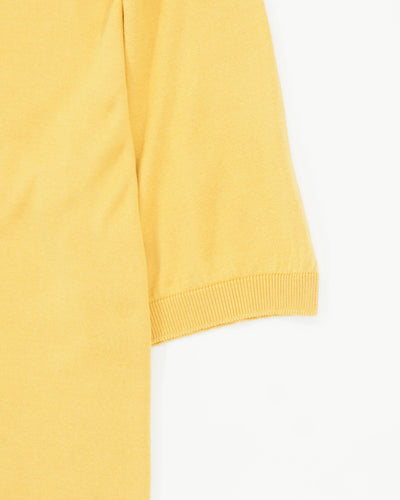 Gran Sasso Polo Shirt Pure Silk Yellow