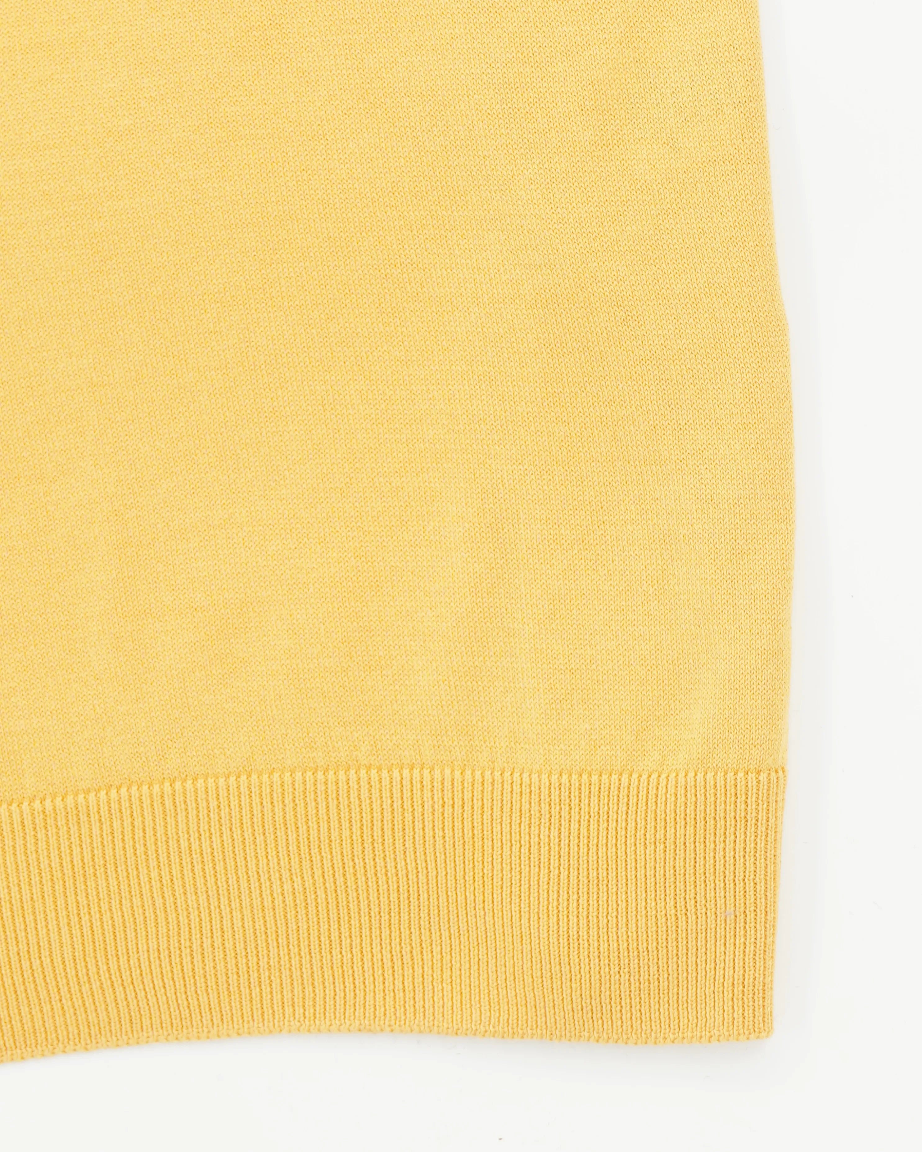 Gran Sasso Polo Shirt Pure Silk Yellow