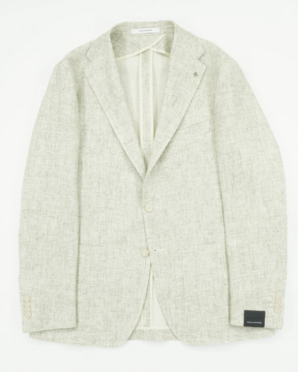 Tagliatore Jacket Cotton Linen Blend Light Green