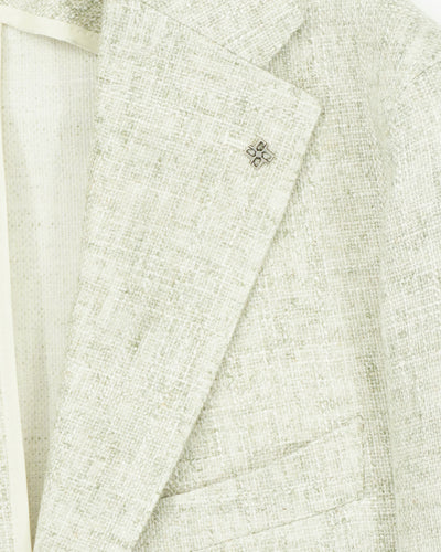 Tagliatore Jacket Cotton Linen Blend Light Green