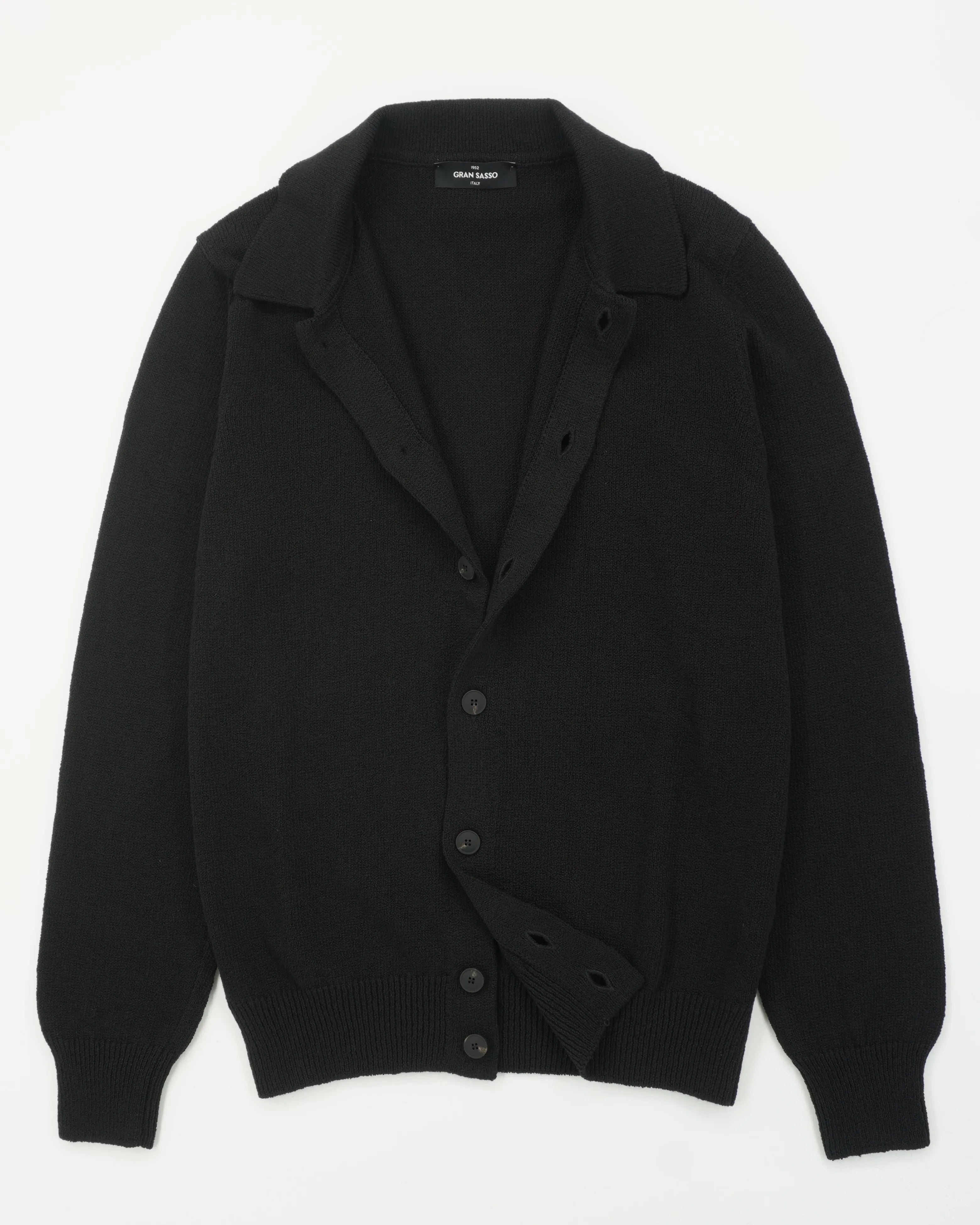 Gran Sasso Cardigan Cotton Cashmere Black
