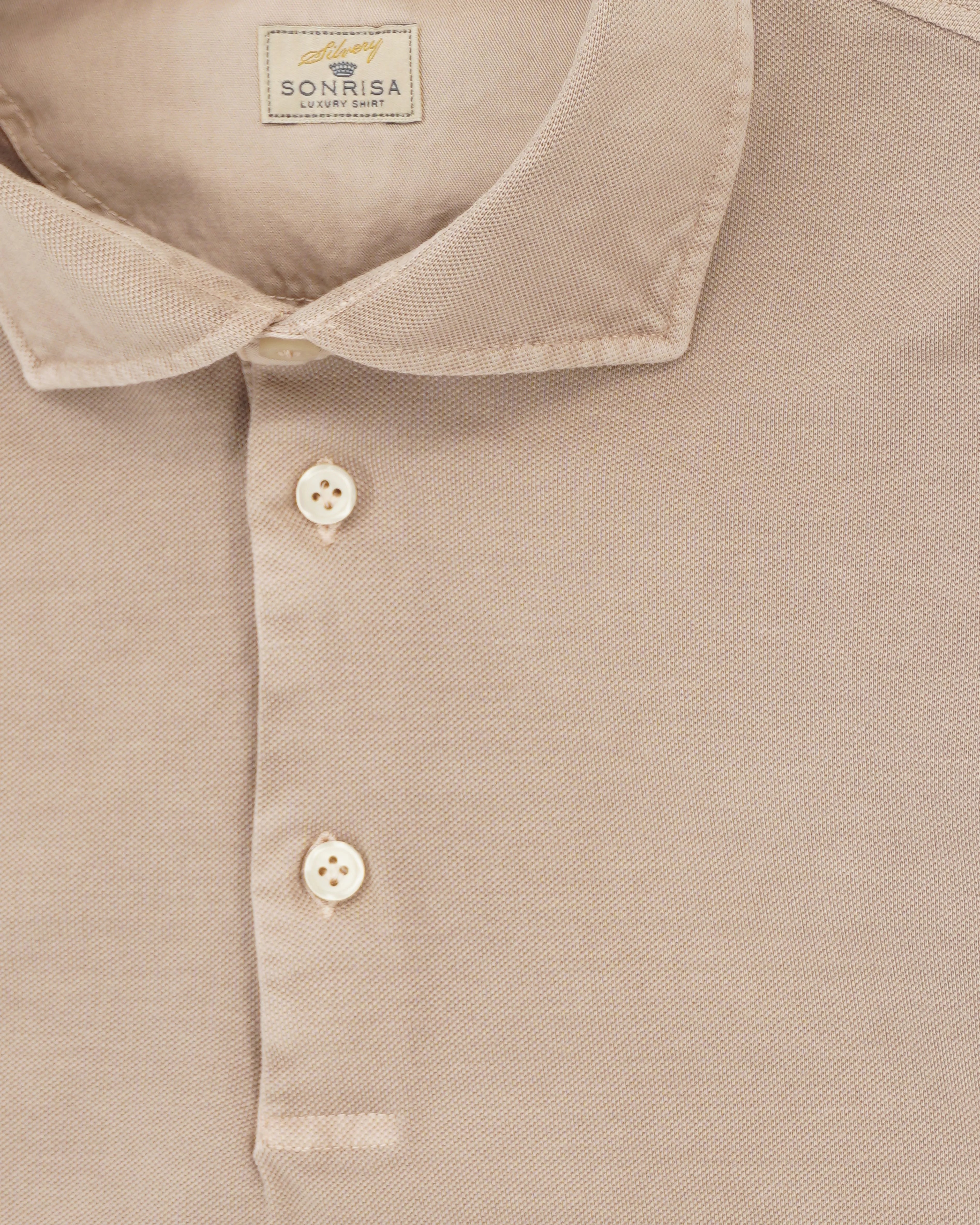 Sonrisa Polo Shirt Washed Cotton Light Brown