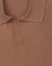 Gran Sasso Pure Silk Polo Shirt Camel