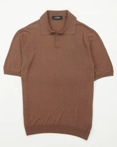 Gran Sasso Pure Silk Polo Shirt Camel