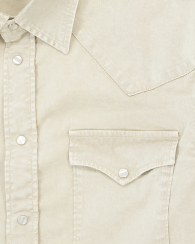 Dondup Western Shirt Garment Dyed Beige