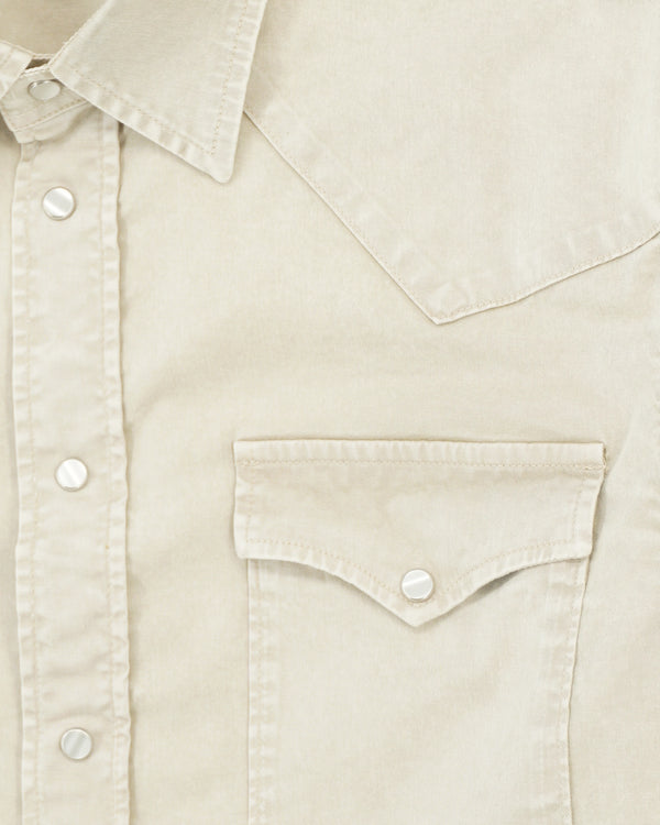 Dondup Western Shirt Garment Dyed Beige