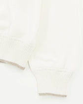 Gran Sasso Hoodie Cotton Cashmere Cream White