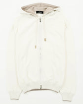Gran Sasso Hoodie Cotton Cashmere Cream White