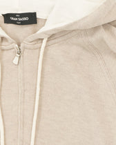 Gran Sasso Hoodie Cotton Cashmere Beige