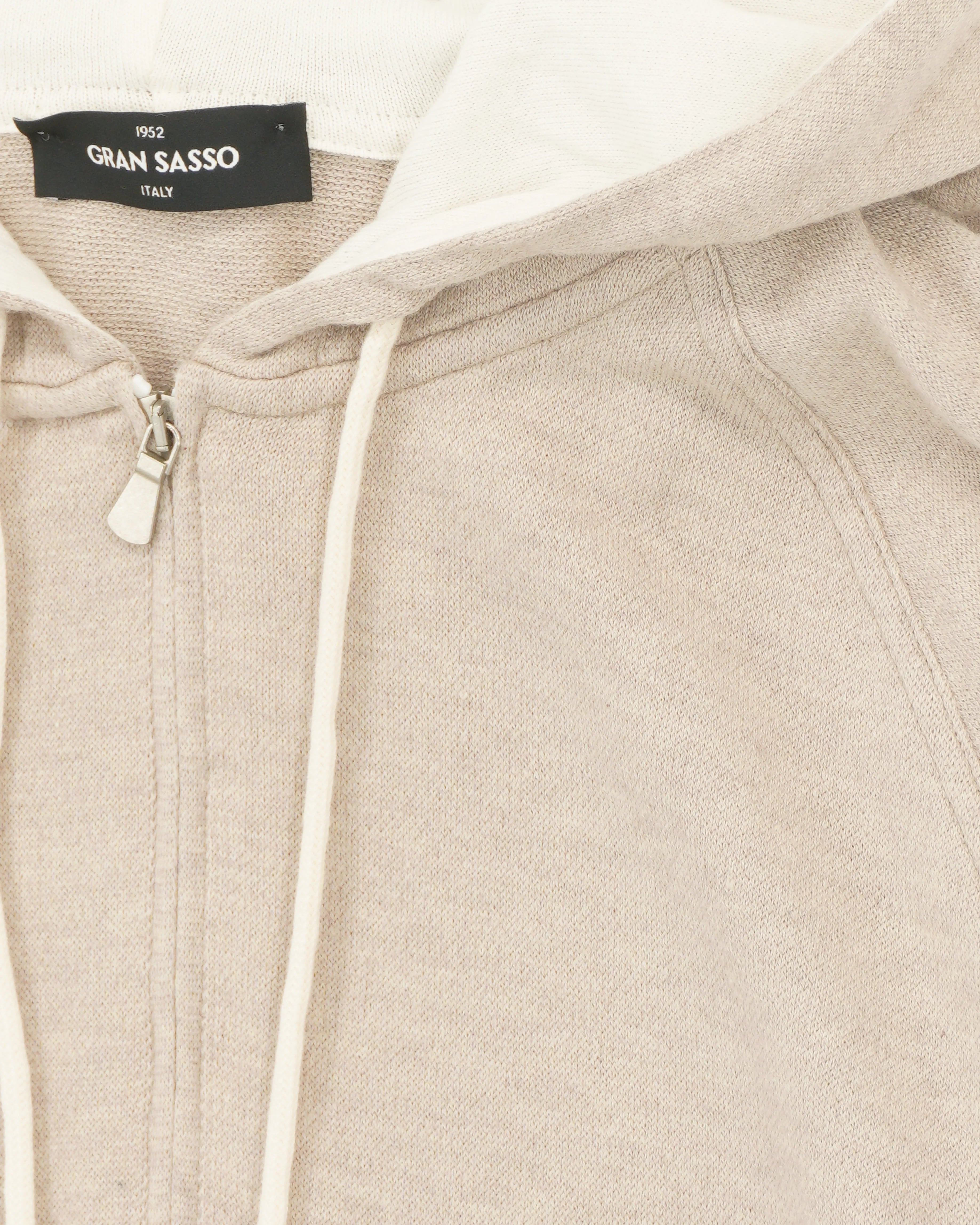 Gran Sasso Hoodie Cotton Cashmere Beige