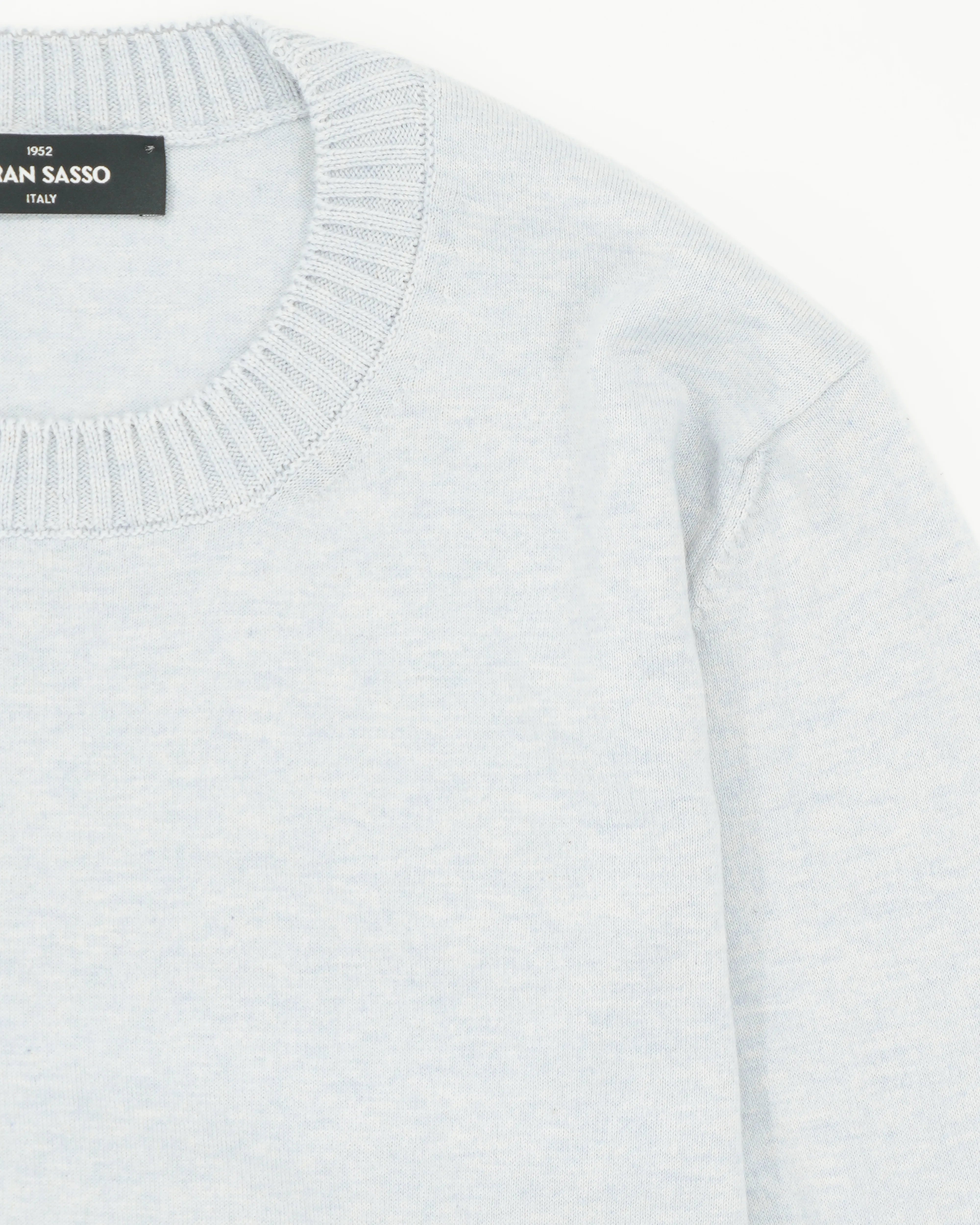 Gran Sasso Pullover Cotton Cashmere Light Blue
