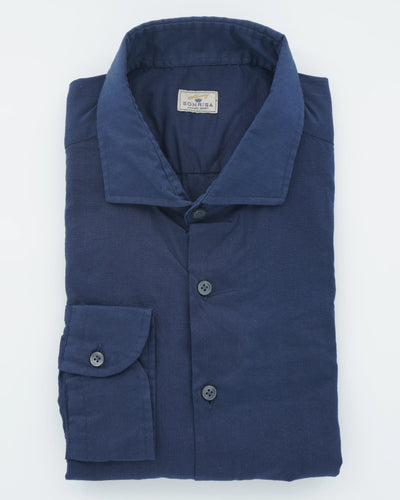 Sonrisa Shirt Lightweight Cotton Stretch Navy