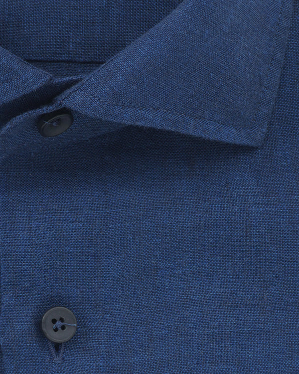 Xacus Shirt Pure Linen Slim Fit Navy