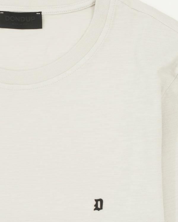 Dondup Washed Cotton T-Shirt Light Grey