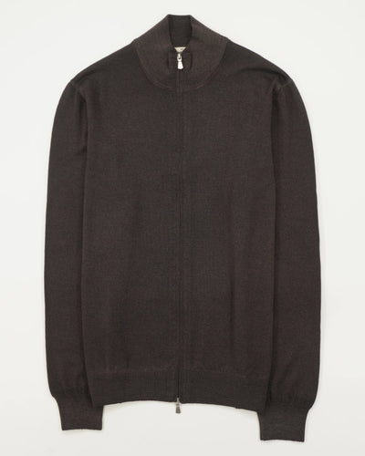 Gran Sasso Full Zip Pure Merino Brown