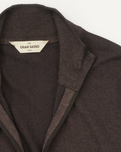 Gran Sasso Full Zip Pure Merino Brown