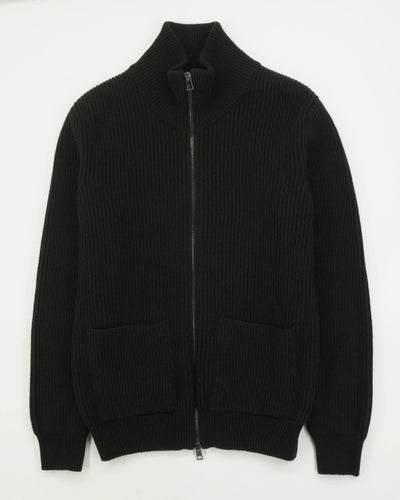 GRP Full Zip Wool Cashmere Dark Brown