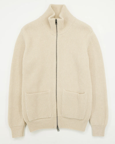 GRP Full Zip Wool Cashmere Beige