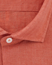 Xacus Shirt Pure Linen Regular Fit Soft Orange
