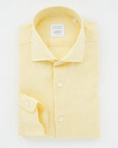 Xacus Shirt Pure Linen Slim Fit Yellow