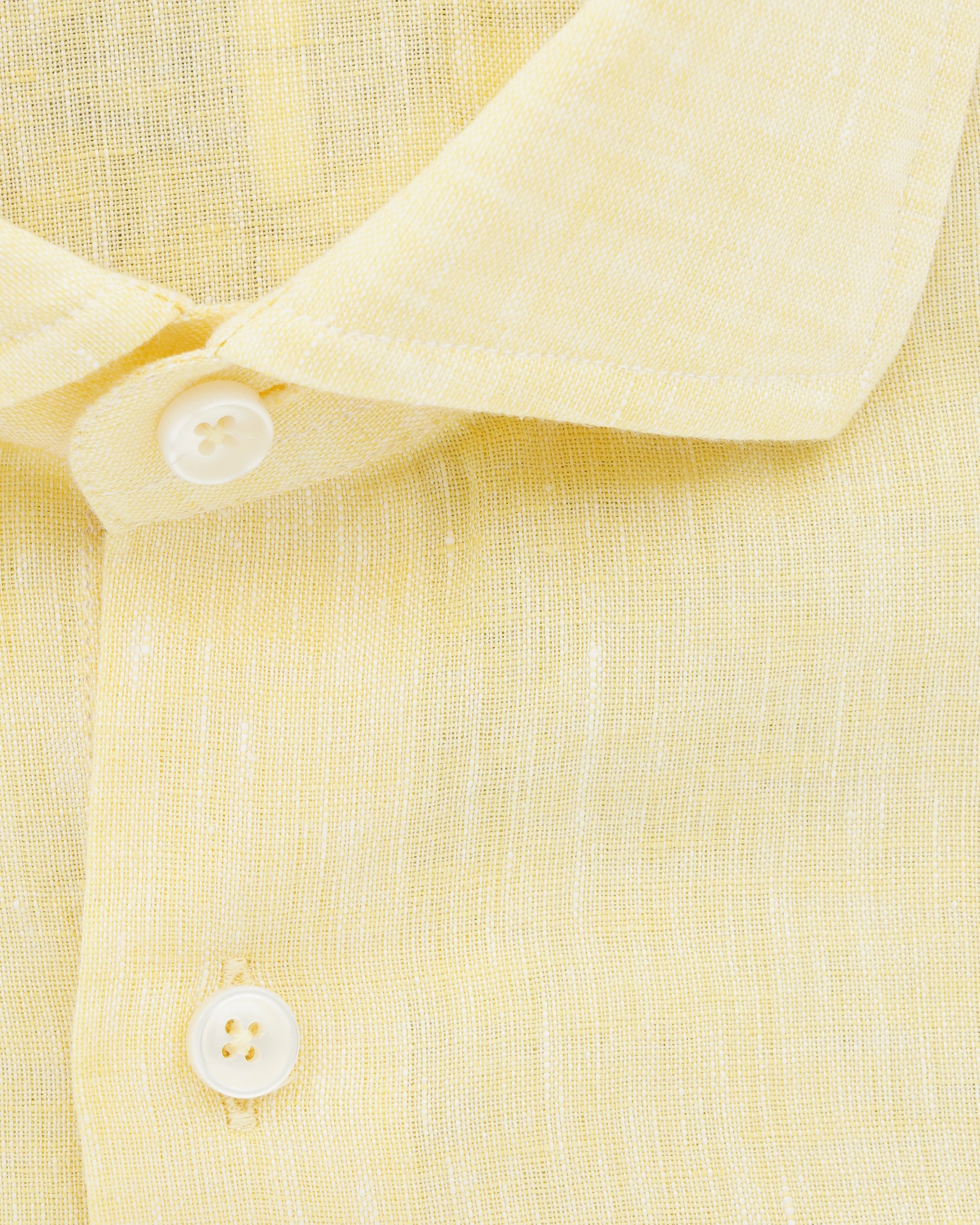 Xacus Shirt Pure Linen Regular Fit Yellow