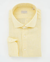 Xacus Shirt Pure Linen Regular Fit Yellow